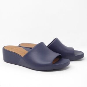 Gentle Souls by Kenneth Cole Gisele EVA Wedge Slides Sandals Blue Size 8